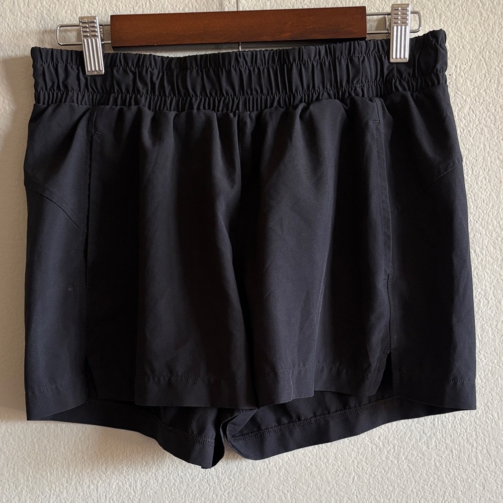 Zella Lightweight Athletic 3.5" Shorts Black Elastic Drawstring Waist Size M